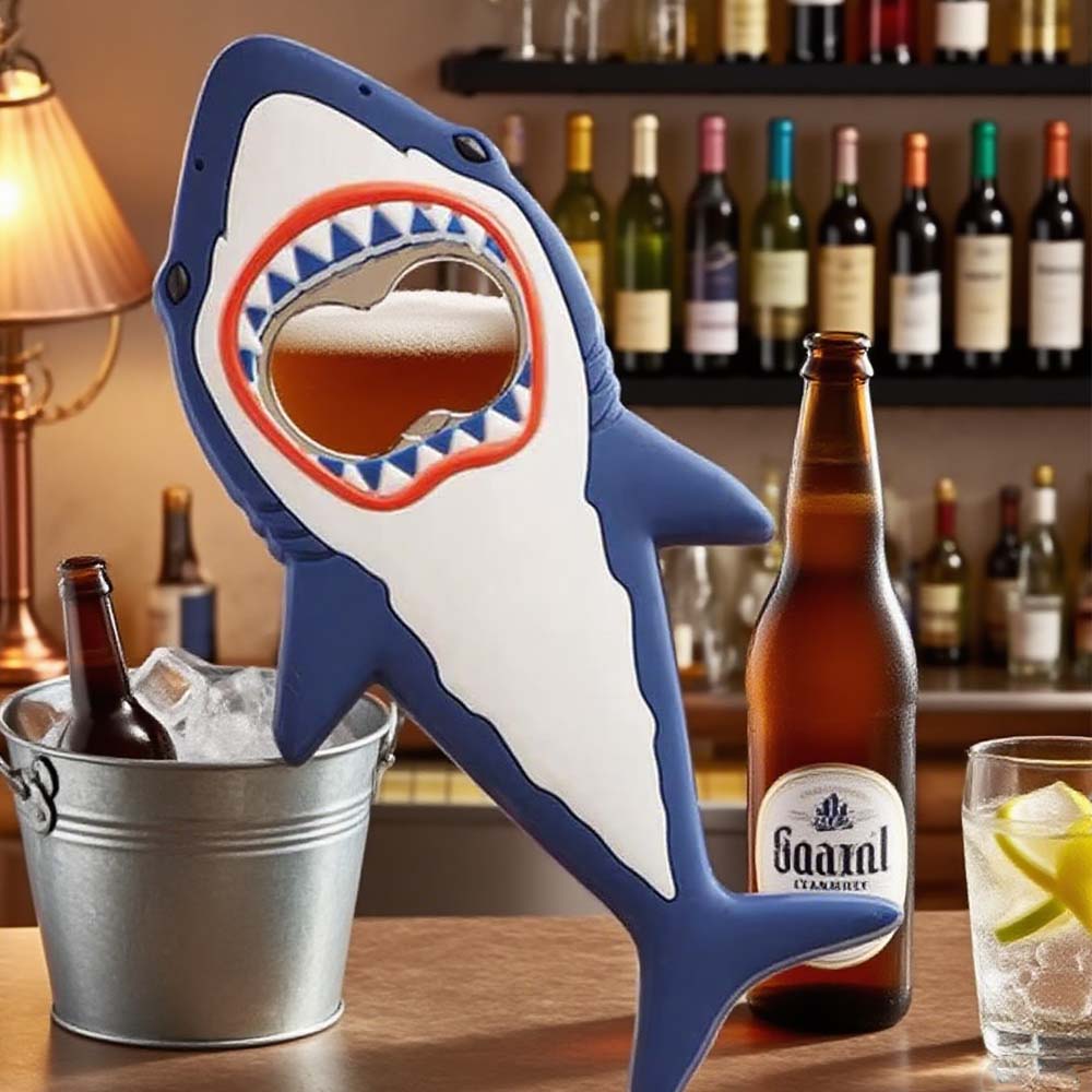 Wine Beer Fridge - New Design 3D Shark Magnet Beer