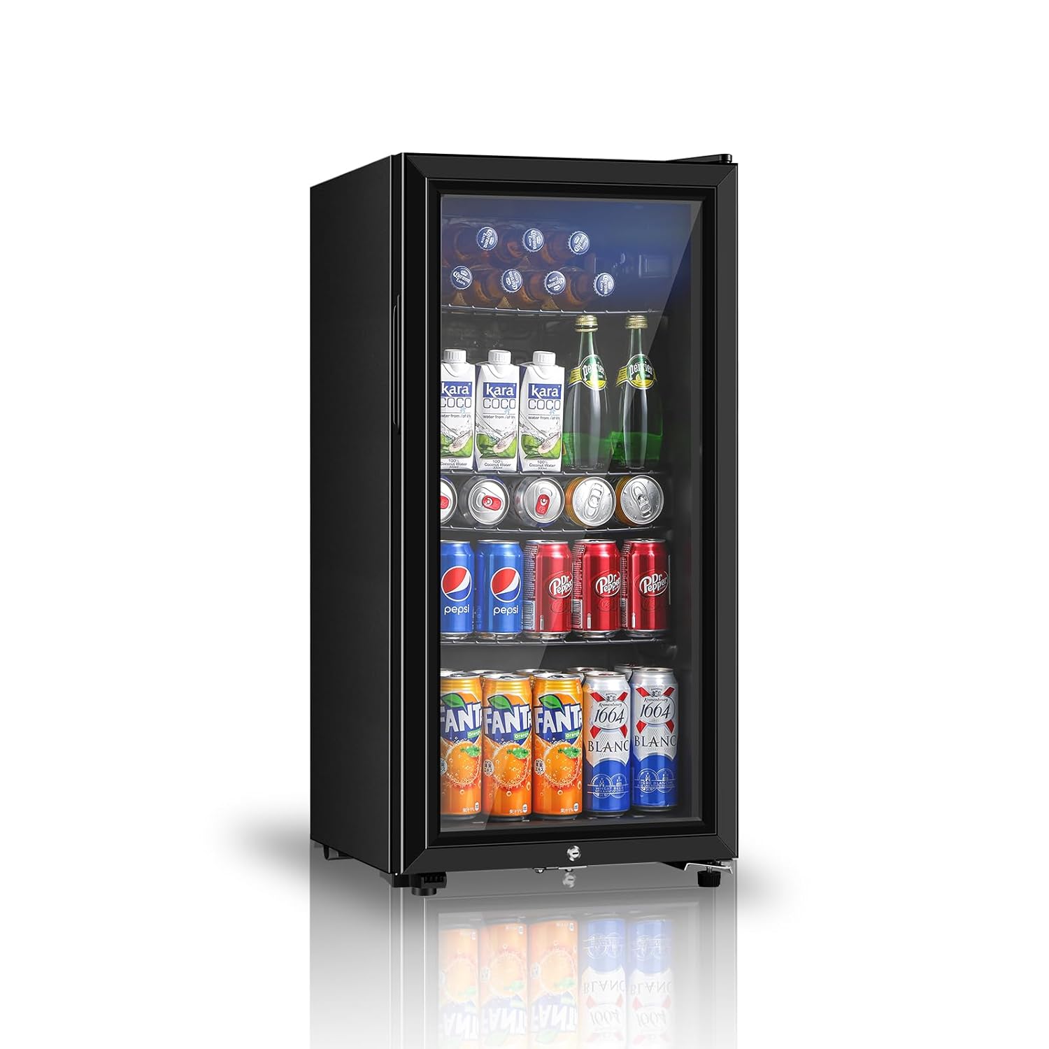 Wine Beer Fridge - Beverage Refrigerator, 3.2 Cu.ft Mini Fridge