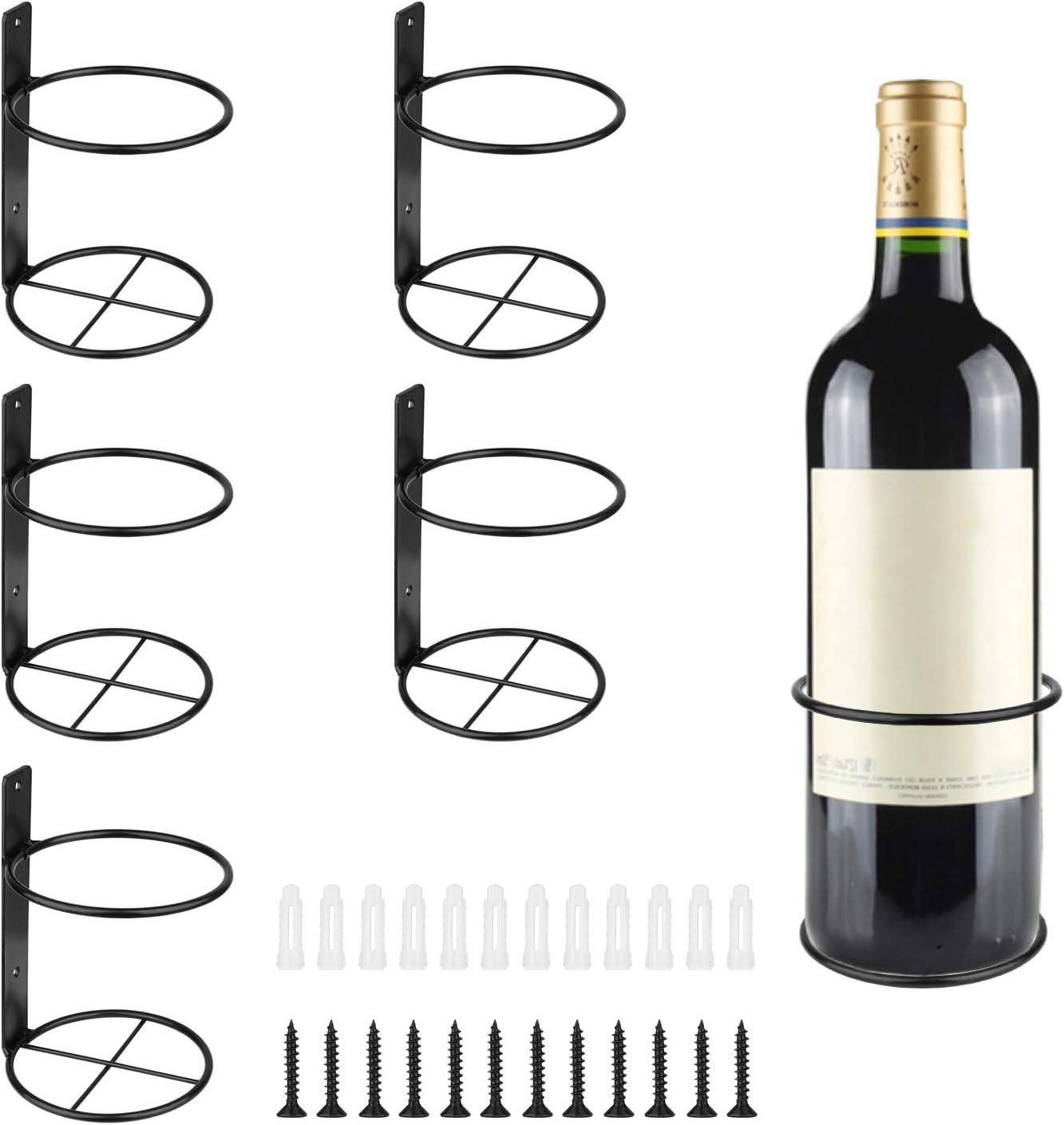 6 Pcs Spiral Wall Mounted Wine - đánh giá và giá Wine Rack Wall Mount