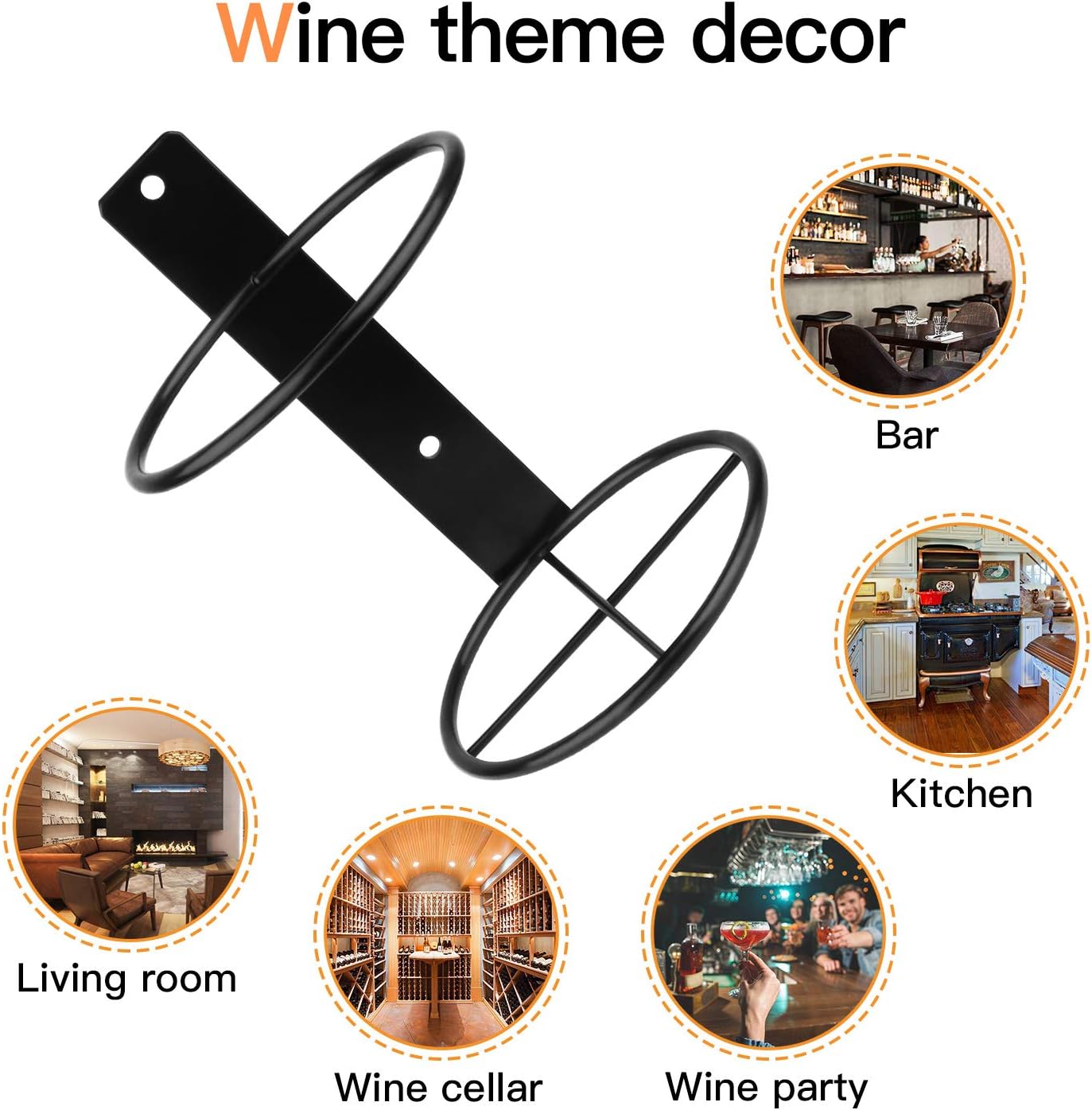 6 Pcs Spiral Wall Mounted Wine - đánh giá và giá Wine Rack Wall Mount
