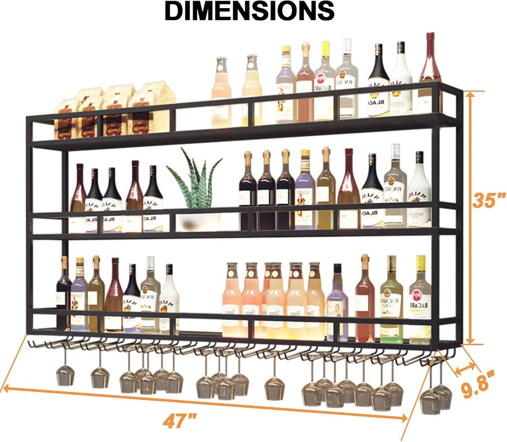 Large Heavy Duty 47in Wine Rac - đánh giá và giá Wine Rack Wall Mount