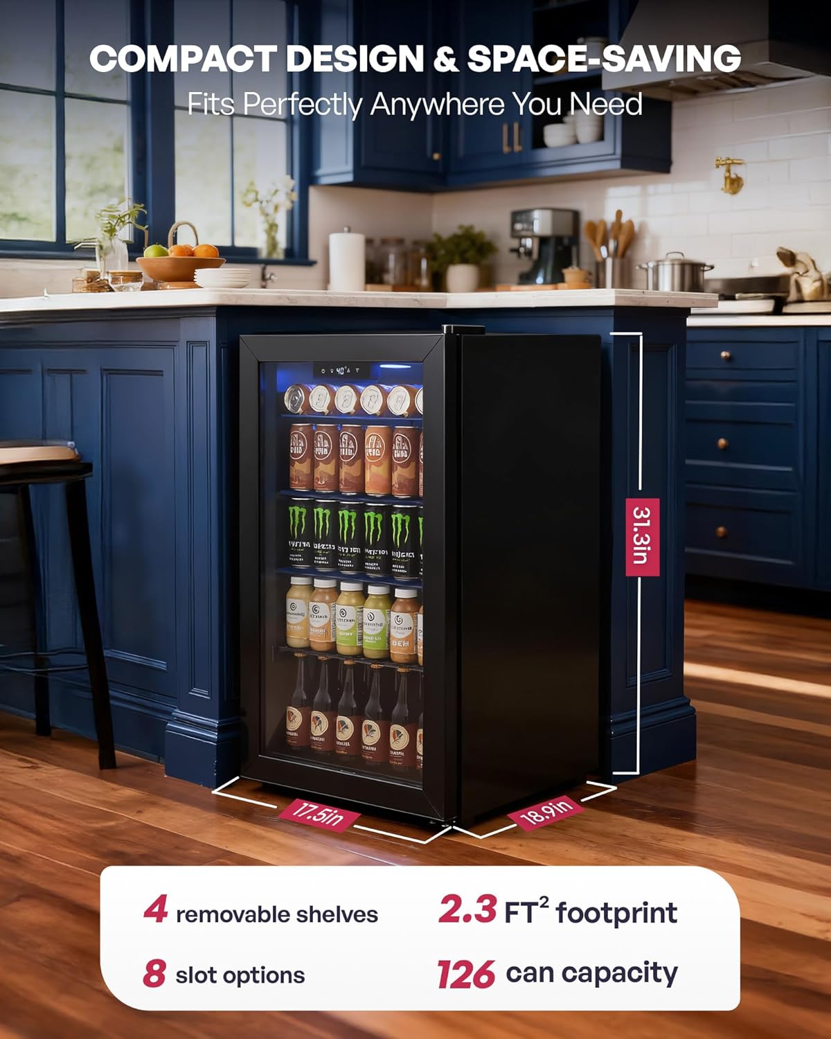 126 Can Mini Fridge with Glass - đánh giá và giá Wine Beer Fridge