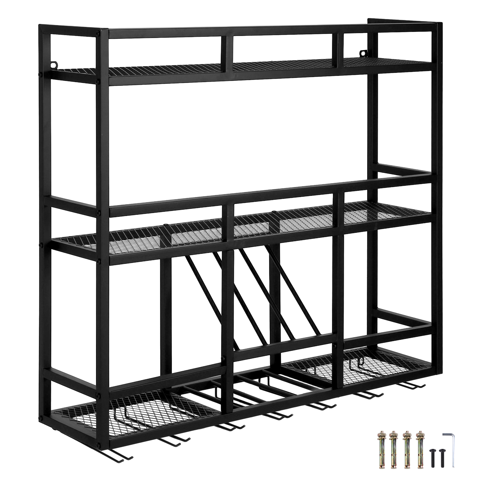 3 Tiers Floating Wine Bottle S - đánh giá và giá Wine Rack Wall Mount