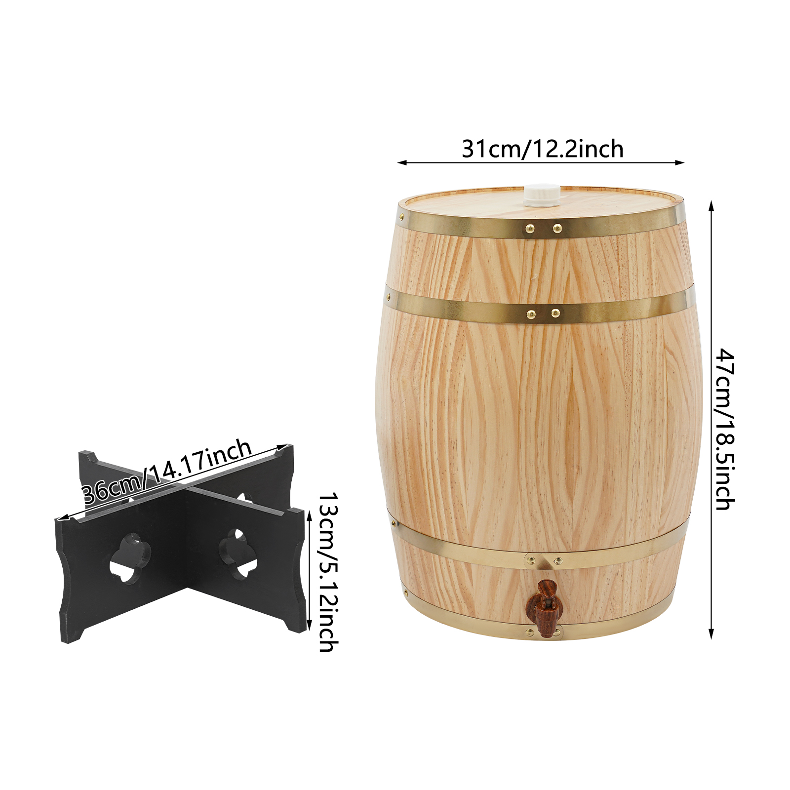 Wood Color Wine Barrel, 30L/7. - đánh giá và giá Wine Whiskey Beer