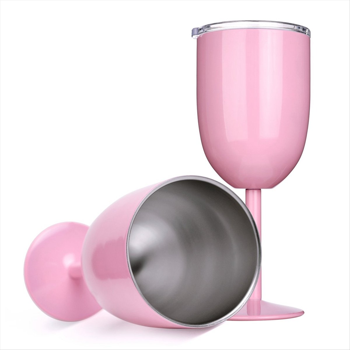 2PCS Insulated Pink Wine Glass - đánh giá và giá Wine & Beer Emporium