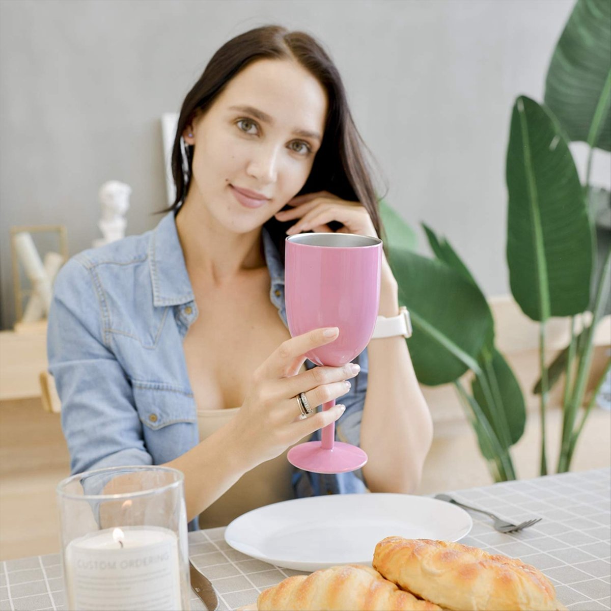 2PCS Insulated Pink Wine Glass - đánh giá và giá Wine & Beer Emporium
