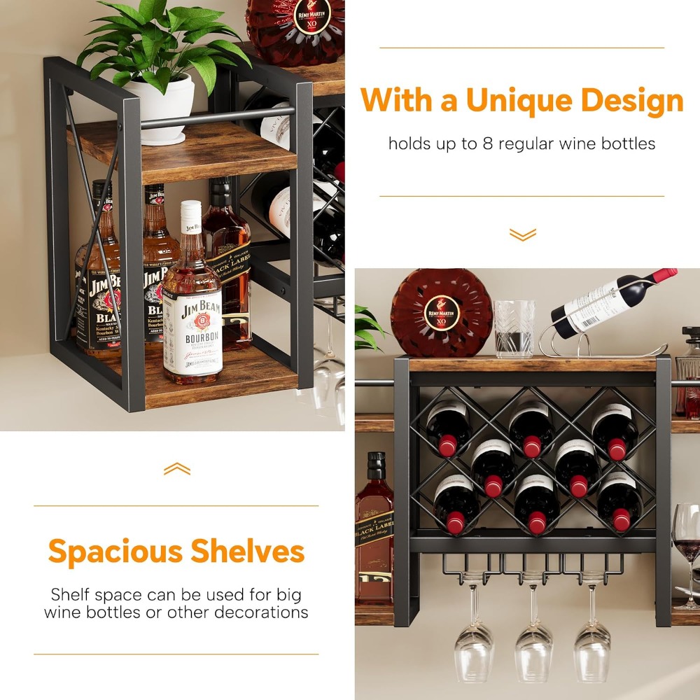 Wall Mounted Wine Rack with Gl - đánh giá và giá Wine Rack Wall Mount