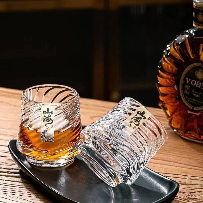 Glass Whiskey Cup Set Shanhai  - đánh giá và giá Wine Whiskey Beer