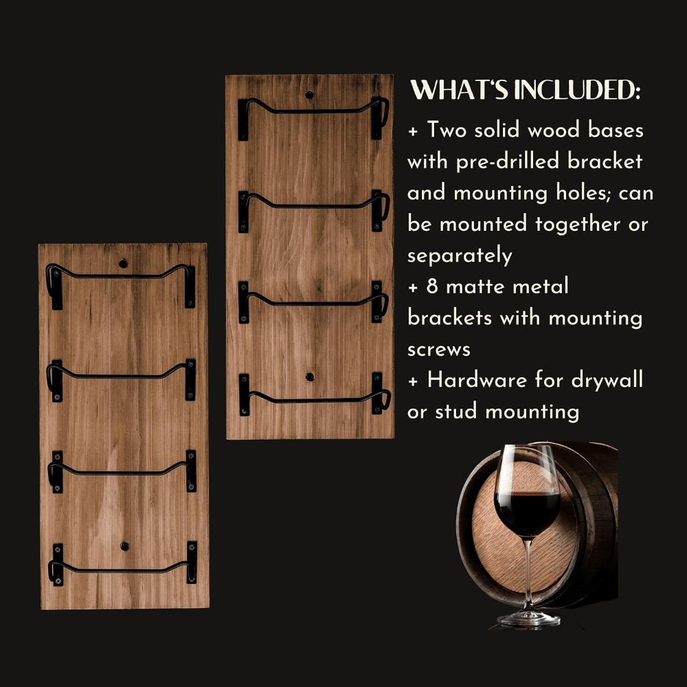 Wall Mounted Wine Rack for 8 B - đánh giá và giá Wine Rack Wall Mount