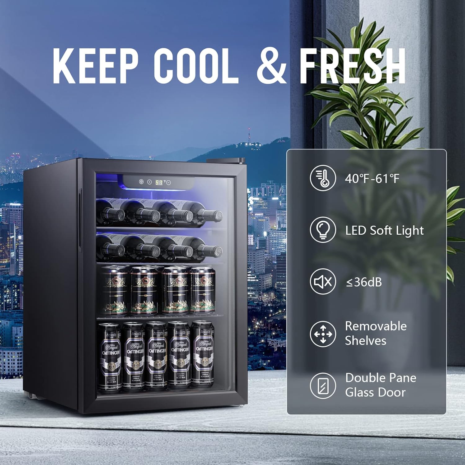 2.6cu.ft Wine Cooler/Cabinet B - đánh giá và giá Wine Beer Fridge