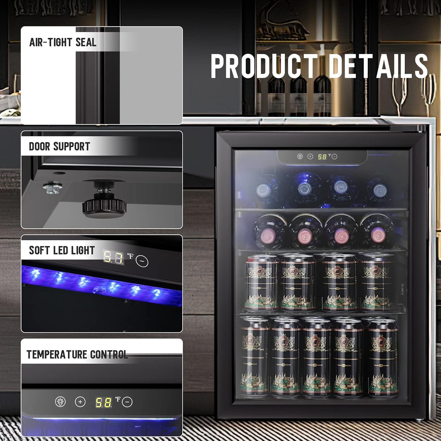2.6cu.ft Wine Cooler/Cabinet B - đánh giá và giá Wine Beer Fridge