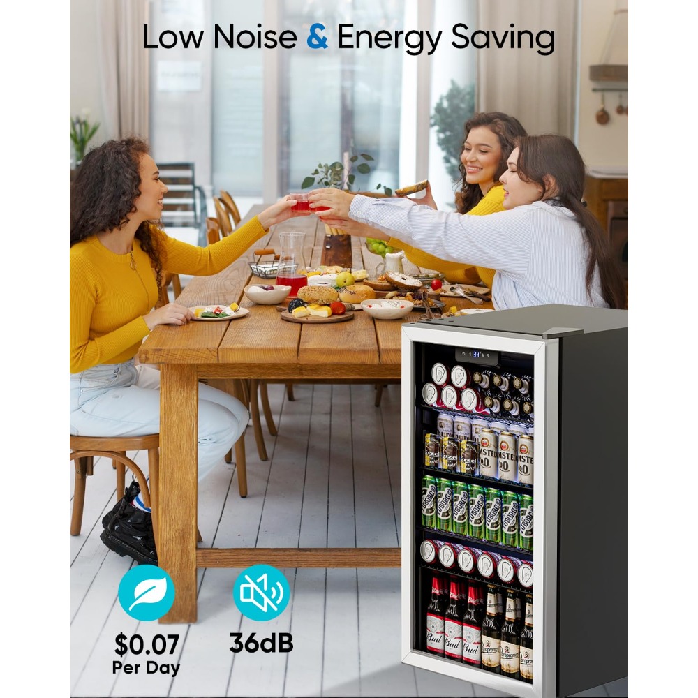 3.2 Cu.Ft Mini Fridge with Gla - đánh giá và giá Wine Beer Fridge