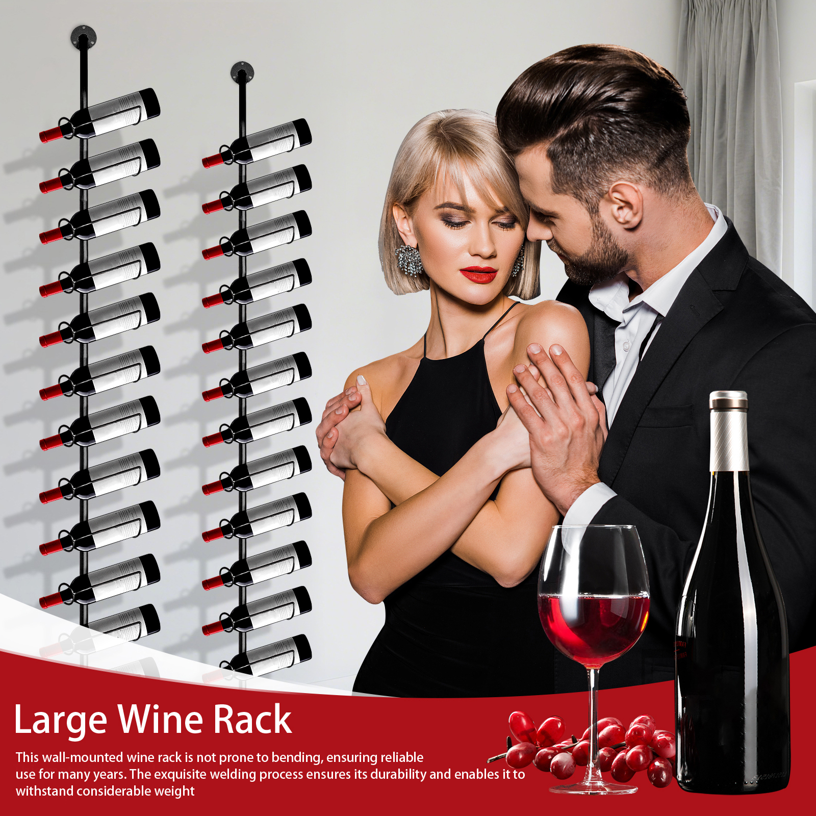 4 Pack Wine Bottle Display Hol - đánh giá và giá Wine Rack Wall Mount