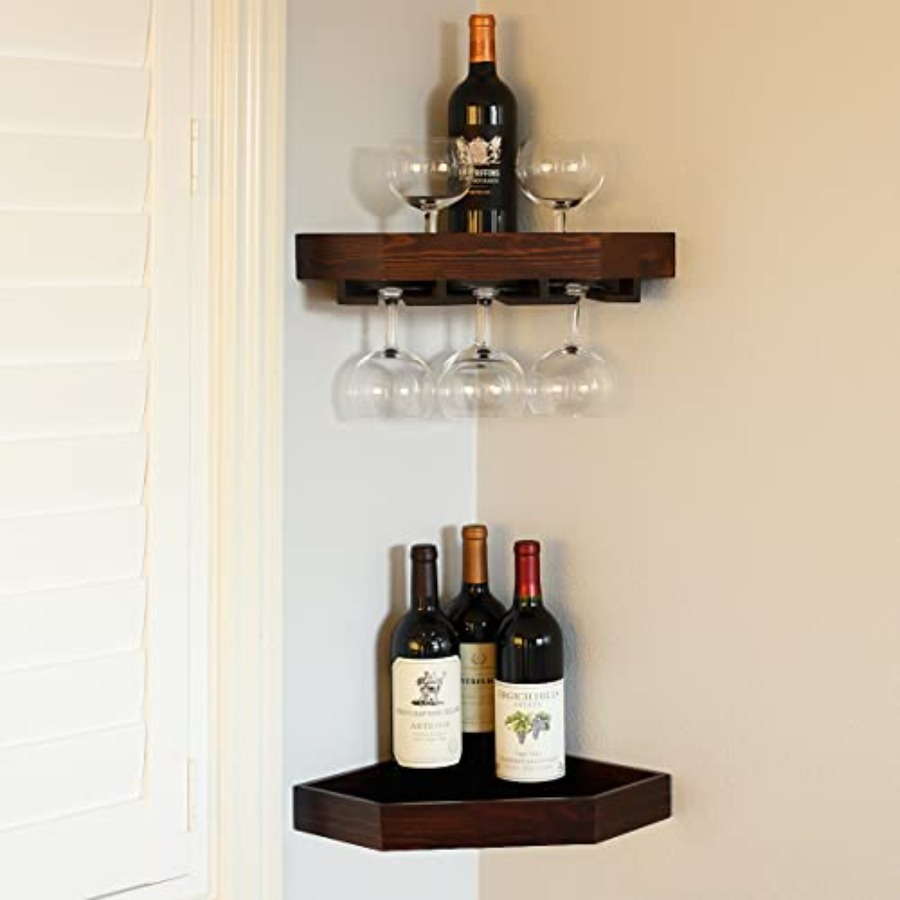 Wall Mounted Corner Wine Rack  - đánh giá và giá Wine Rack Wall Mount