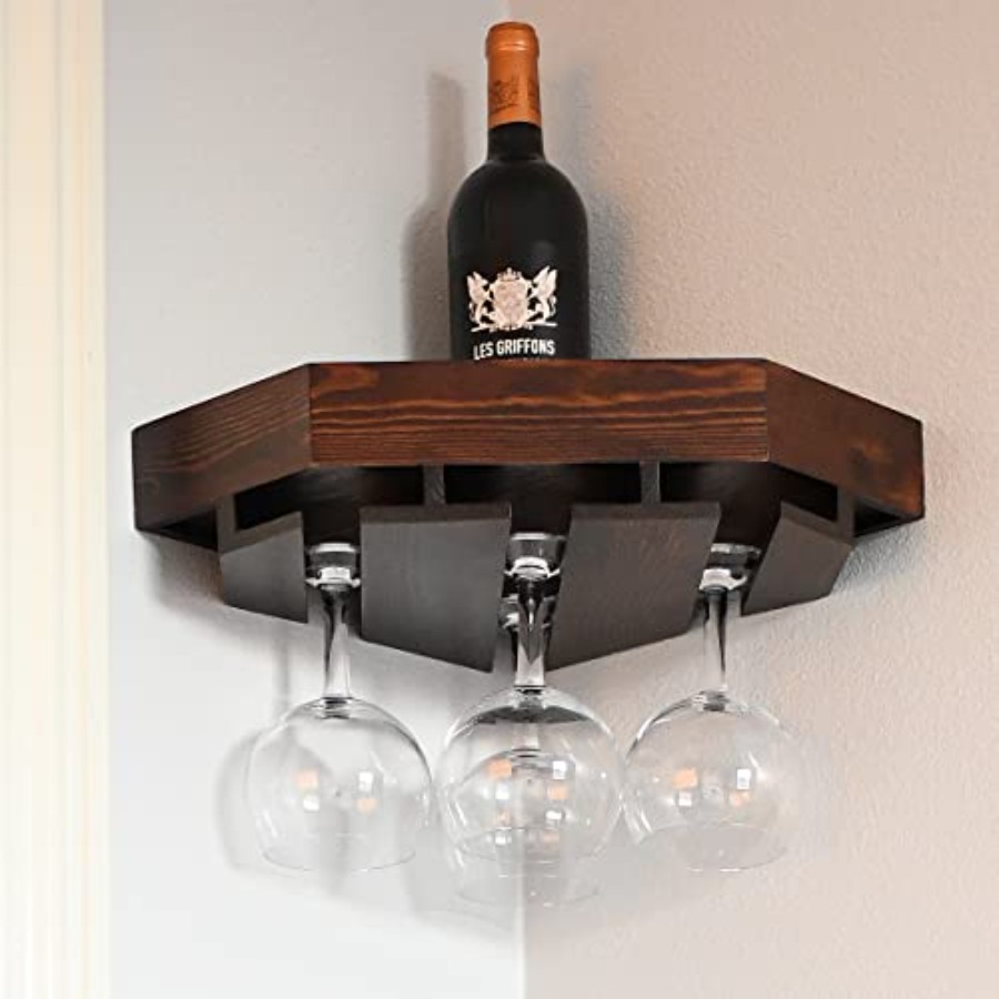 Wall Mounted Corner Wine Rack  - đánh giá và giá Wine Rack Wall Mount