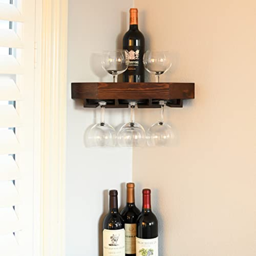 Wall Mounted Corner Wine Rack  - đánh giá và giá Wine Rack Wall Mount