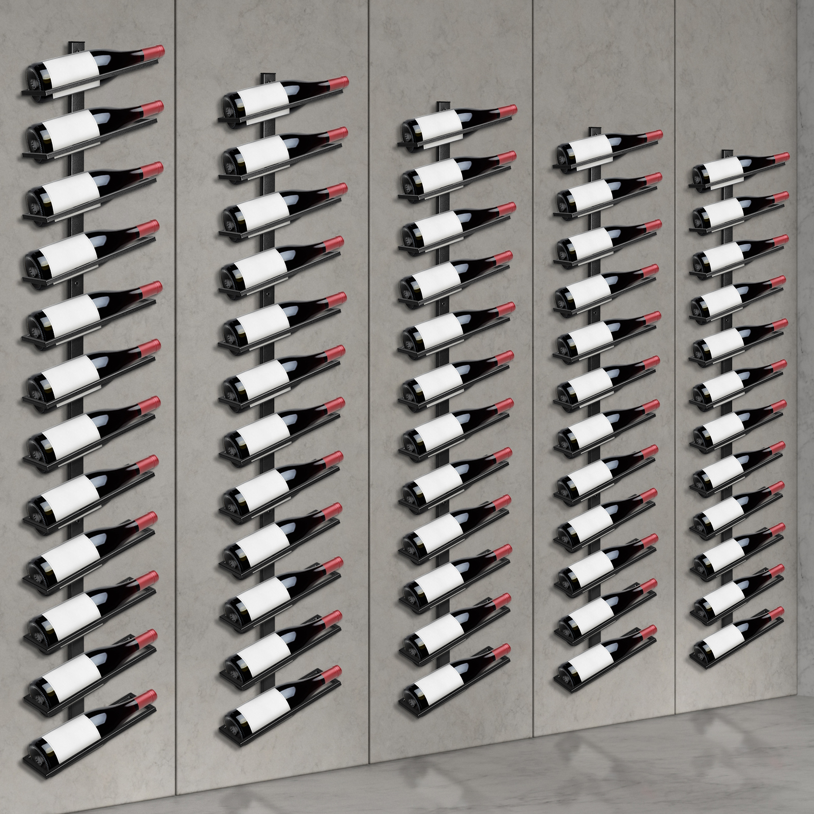 5 Pack Wall Mounted Wine Rack  - đánh giá và giá Wine Rack Wall Mount