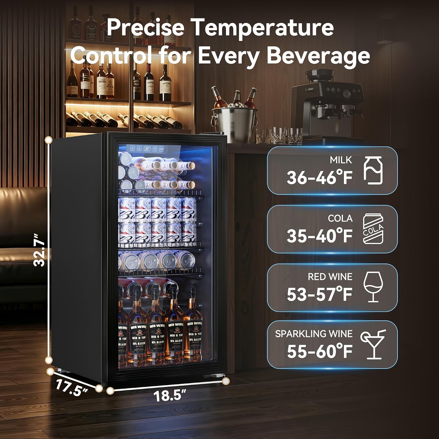 Beverage Fridge, 130 Can Mini  - đánh giá và giá Wine Beer Fridge