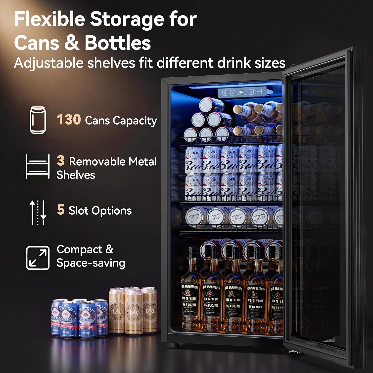 Beverage Fridge, 130 Can Mini  - đánh giá và giá Wine Beer Fridge
