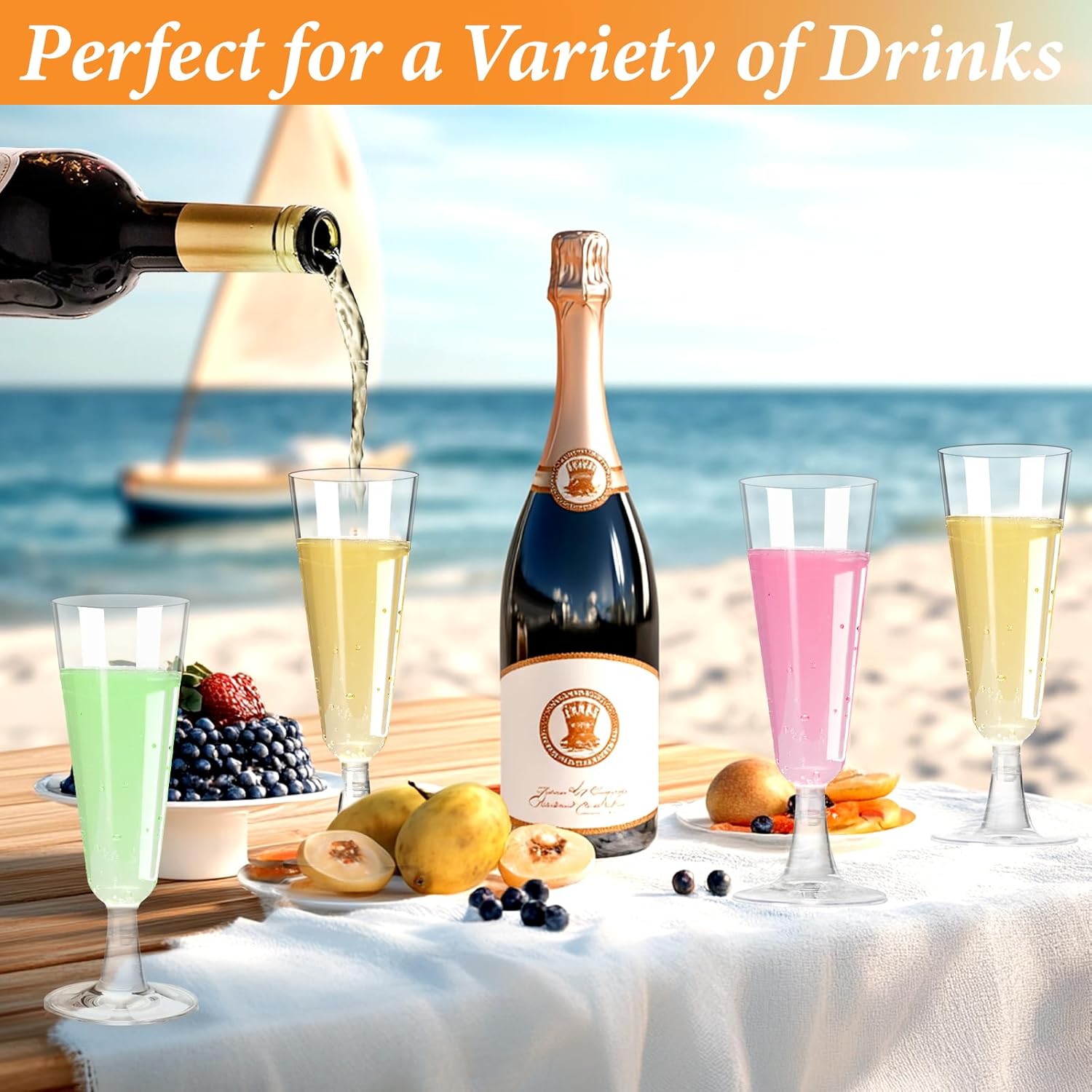 Plastic Champagne Flutes 40 Pa - đánh giá và giá Wine & Beer Emporium